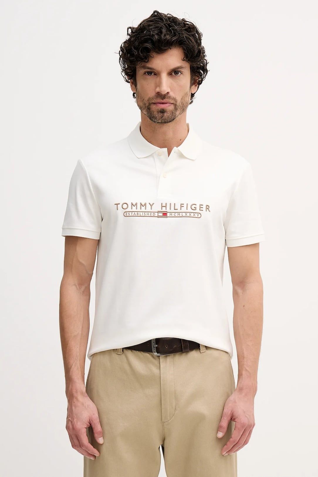 Tommy Hilfiger - Áo thun có cổ polo tay ngắn nam Icon Luxury Interlock Regular Polo