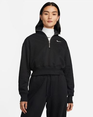 Nike - Áo nỉ tay dài thể thao Nữ Phoenix Fleece Women's Oversized 1/2-Zip Crop Sweatshirt