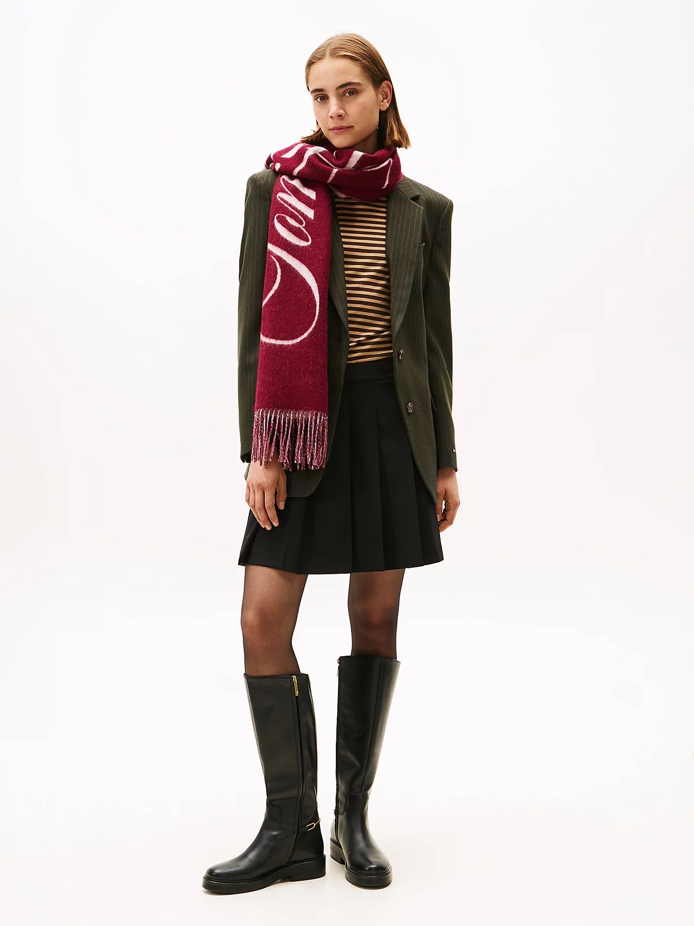 Tommy Hilfiger - Váy nữ Timeless Wool Blend Pleated Mini Skirt