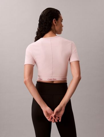 Calvin Klein - Áo thun thể thao nữ Modern Sport Cropped Tee - 4