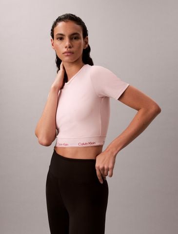 Calvin Klein - Áo thun thể thao nữ Modern Sport Cropped Tee - 2