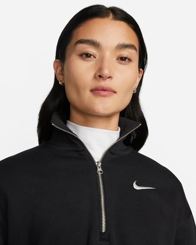 Nike - Áo nỉ tay dài thể thao Nữ Phoenix Fleece Women's Oversized 1/2-Zip Crop Sweatshirt