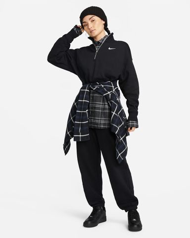 Nike - Áo nỉ tay dài thể thao Nữ Phoenix Fleece Women's Oversized 1/2-Zip Crop Sweatshirt