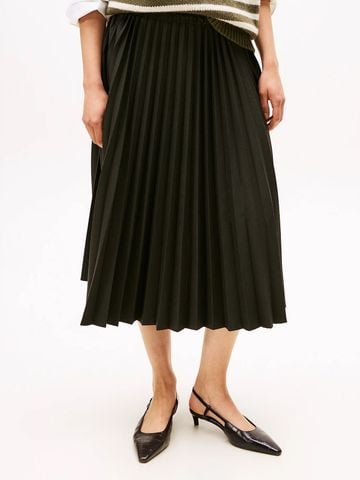 Tommy Hilfiger - Váy nữ Flannel Touch Plted Midi Skrt