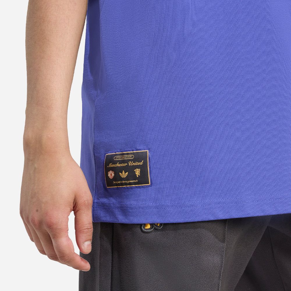 adidas - Áo thun đá banh Nam Men's Adidas Manchester United Terrace Icons T-Shirt - Blue