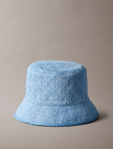 Calvin Klein - Nón rộng vành nữ Burnout Emblem Logo Bucket Hat