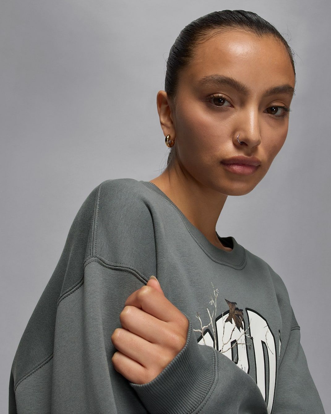 Nike - Áo nỉ tay dài thể thao Nữ Jordan Brooklyn Fleece Women's Realtree Crew-Neck Sweatshirt
