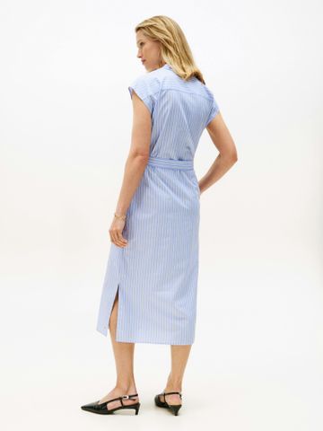 Tommy Hilfiger - Đầm nữ Poplin Belted Midi Dress