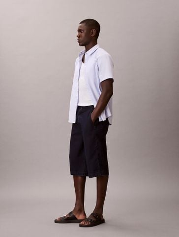 Calvin Klein - Quần jeans Ngắn Nam Lightweight Indigo Denim Long Shorts