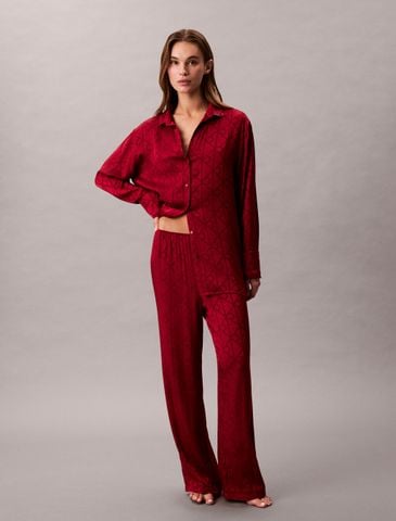 Calvin Klein - Quần ngủ nữ Satin Sheen Print Pyjama Pants