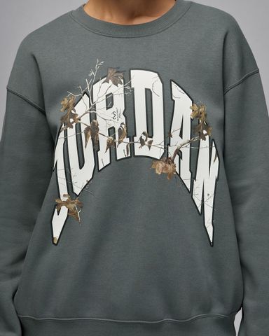 Nike - Áo nỉ tay dài thể thao Nữ Jordan Brooklyn Fleece Women's Realtree Crew-Neck Sweatshirt
