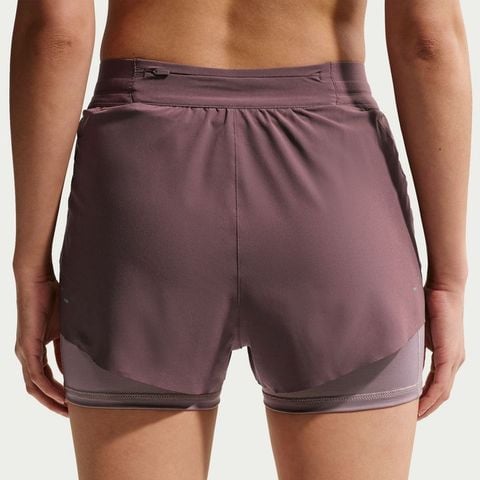 Nike - Quần Ngắn Chạy Bộ Nữ Swift Dri-Fit Mid-Rise 2-In-1 Running Shorts