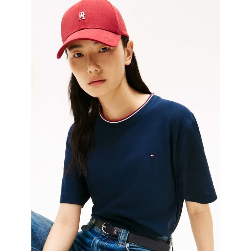 Tommy Hilfiger - Áo thun tay ngắn nữ TH Pique Slim Tee