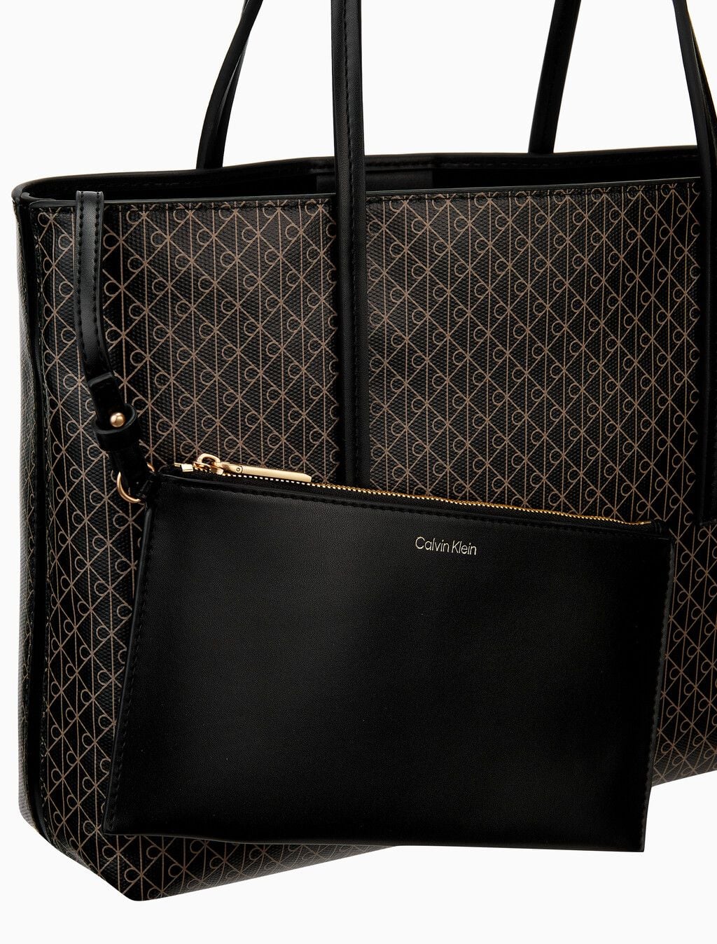 Calvin Klein - Túi xách nữ Allover Monogram Logo Small Tote Bag with Pouch