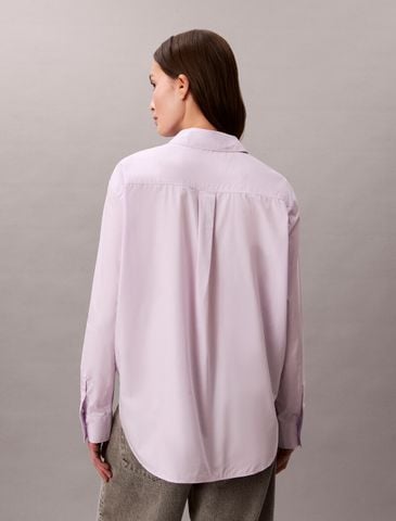 Calvin Klein - Áo Sơ Mi Nữ Relaxed Cotton Poplin Shirt