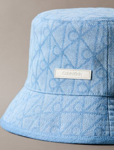 Calvin Klein - Nón rộng vành nữ Burnout Emblem Logo Bucket Hat