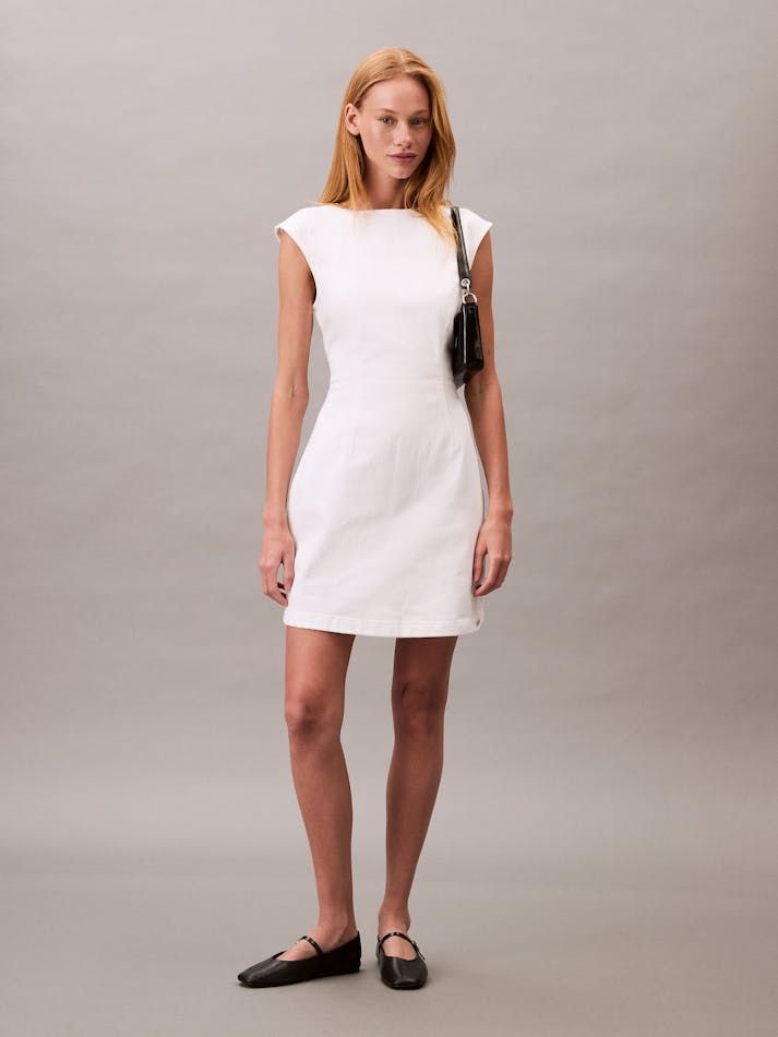 Calvin Klein - Đầm nữ Open Back Cap Sleeve Dress