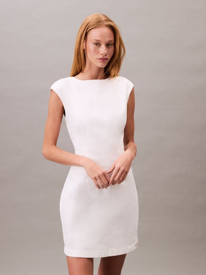 Calvin Klein - Đầm nữ Open Back Cap Sleeve Dress