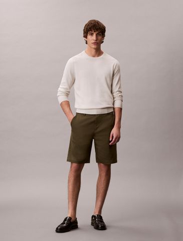 Calvin Klein - Quần Kaki Ngắn Nam Refined Cotton Stretch Short