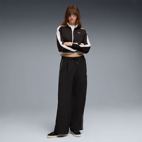 Puma - Áo Khoác Thể Thao Nữ T7 Pique Relaxed Cropped Track Jacket