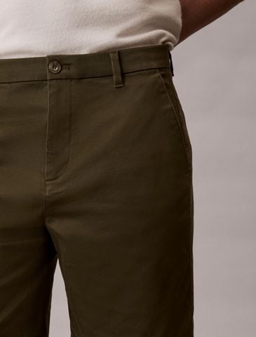 Calvin Klein - Quần Kaki Ngắn Nam Refined Cotton Stretch Short