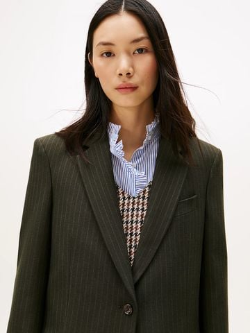 Tommy Hilfiger - Áo khoác Blazer tay dài nữ Pinstripe Oversized Fit - 2