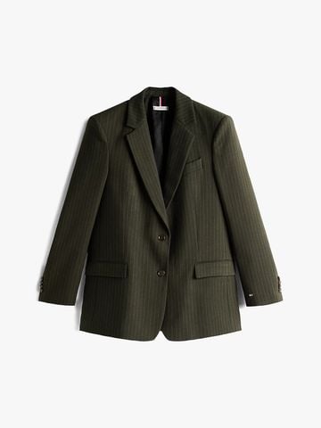 Tommy Hilfiger - Áo khoác Blazer tay dài nữ Pinstripe Oversized Fit