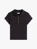 Tommy Hilfiger - Áo thun có cổ polo tay ngắn nữ Gold-Tone Button Slim Fit Polo Shirt