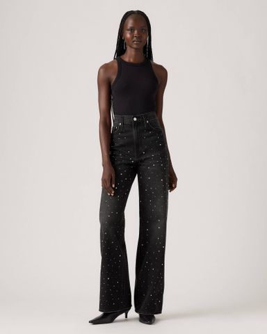 Levi's - Quần dài jean ống rộng nữ Ribcage Wide Leg Jeans - Black