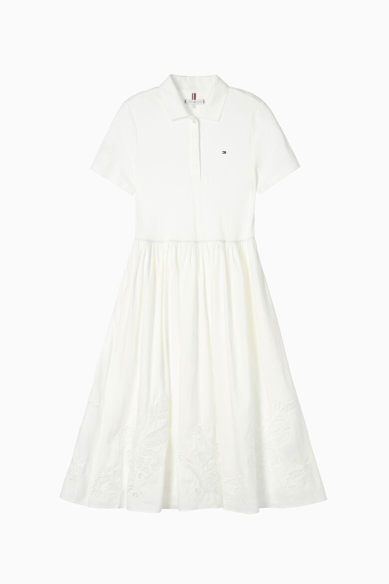 Tommy Hilfiger - Đầm nữ TH Emb Anglaise Midi Polo Dress