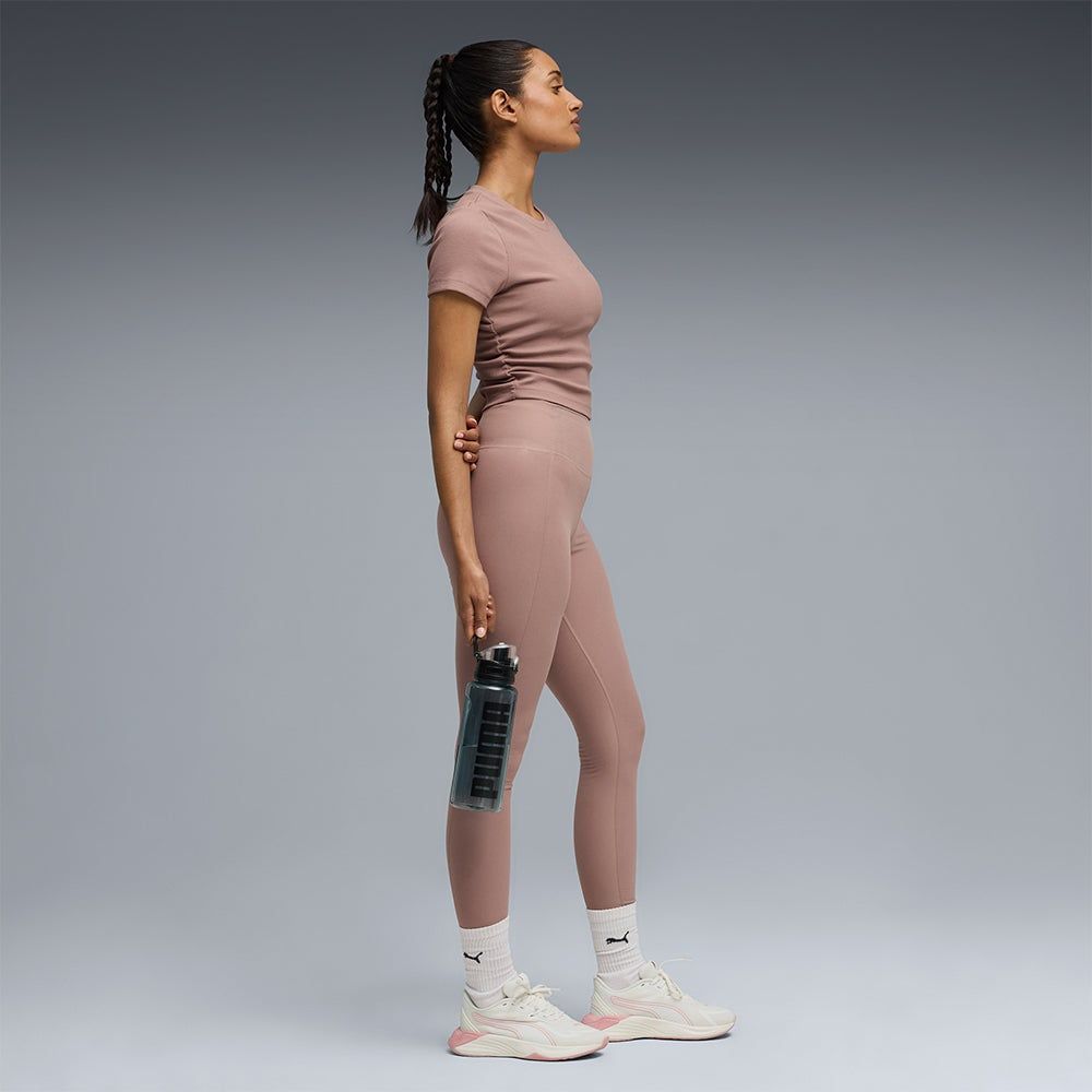 Puma - Áo Tay Ngắn Thể Thao Nữ Cloudspun Rib Tee Sandstone