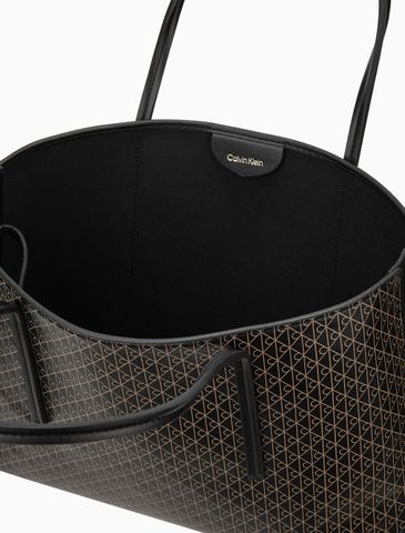 Calvin Klein - Túi xách nữ Allover Monogram Logo Small Tote Bag with Pouch - 4