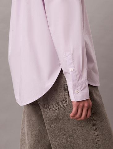 Calvin Klein - Áo Sơ Mi Nữ Relaxed Cotton Poplin Shirt