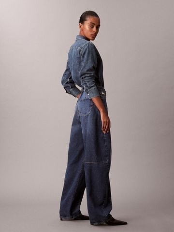 Calvin Klein - Quần Jean Dài Nữ Extreme Barrel Jeans