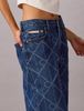 Calvin Klein - Quần jeans ống rộng nữ Allover Monogram Low Rise Baggy Jeans