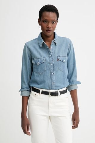 Levi's - Áo Sơ Mi Tay Dài Nữ Iconic Western Denim Shirt
