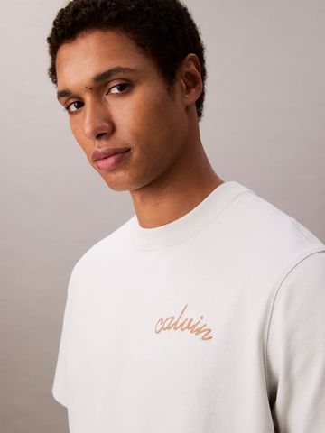 Calvin Klein - Áo phông thời trang nam Embroidered Logo T-Shirt - 4