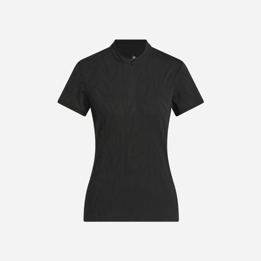 adidas - Áo thun có cổ đánh gôn Nữ Women's Adidas Go-To Jacquard Golf Polo - Black