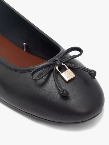 Tommy Hilfiger - Giày Thời Trang Nữ Leren Ballerina Met TH-Monogrambedel