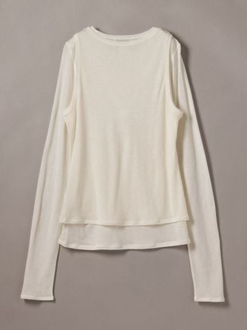 Calvin Klein - Áo Thun Tay Dài Nữ Wool Blend Feminine Double Layer