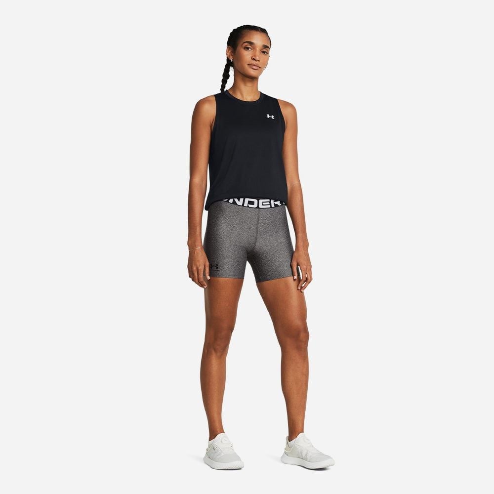 Under Armour - Quần ngắn ống bó thể thao nữ Highrise Authentics Middy Training