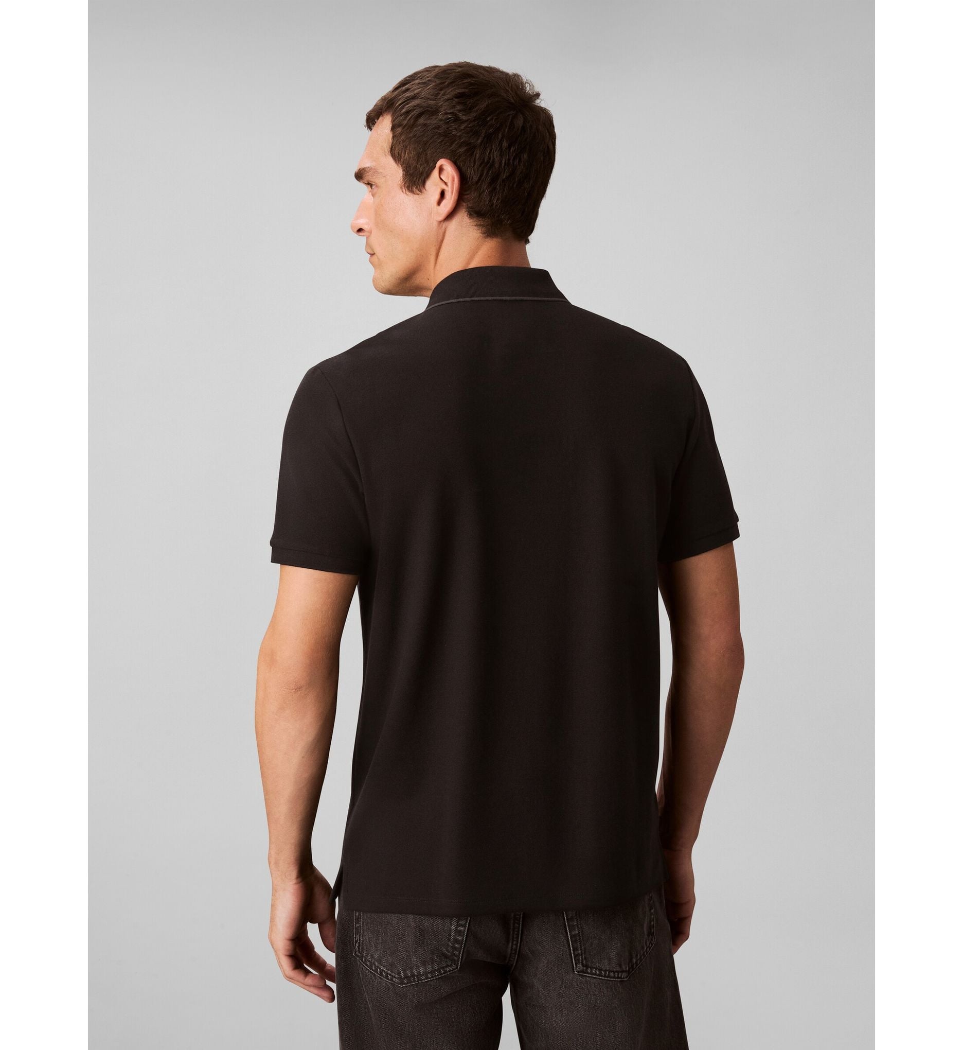 Calvin Klein - Áo polo tay ngắn nam Refined Pique Tipped Classic