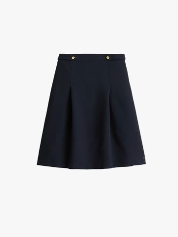 Tommy Hilfiger - Váy nữ Gold-Tone Button A-Line Midi Skirt