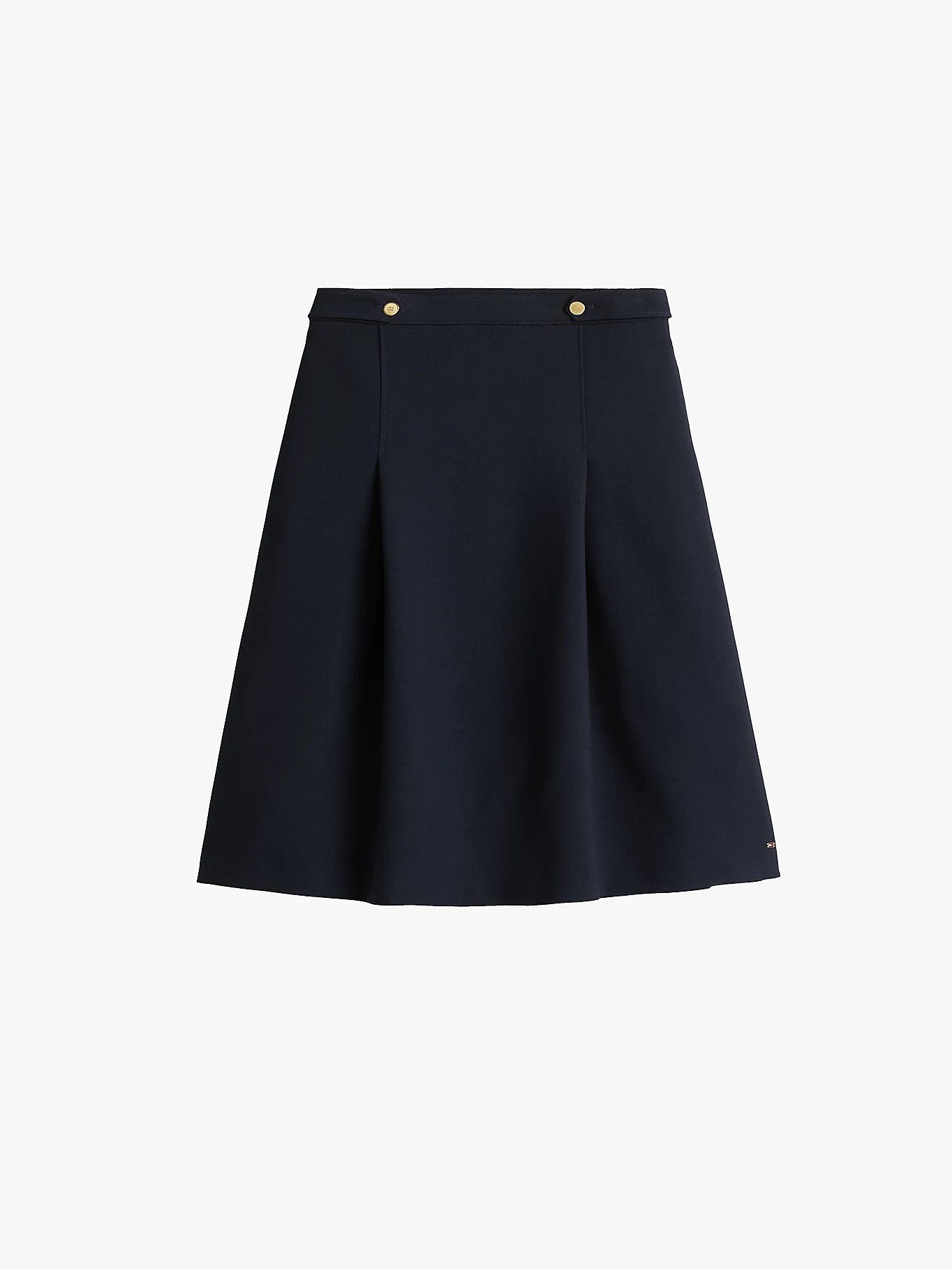 Tommy Hilfiger - Váy nữ Gold-Tone Button A-Line Midi Skirt