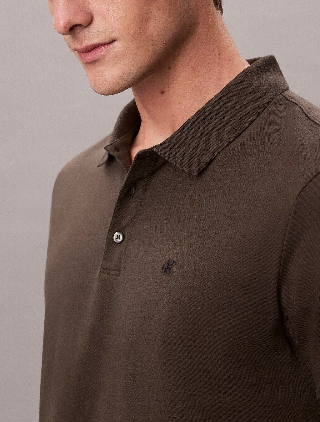 Calvin Klein - Áo polo tay ngắn nam Classic Monogram Polo