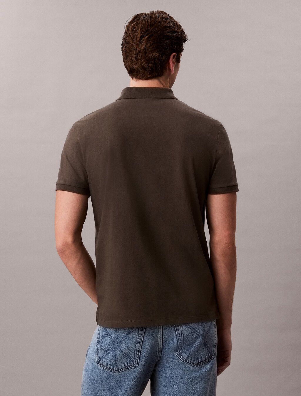 Calvin Klein - Áo polo tay ngắn nam Classic Monogram Polo