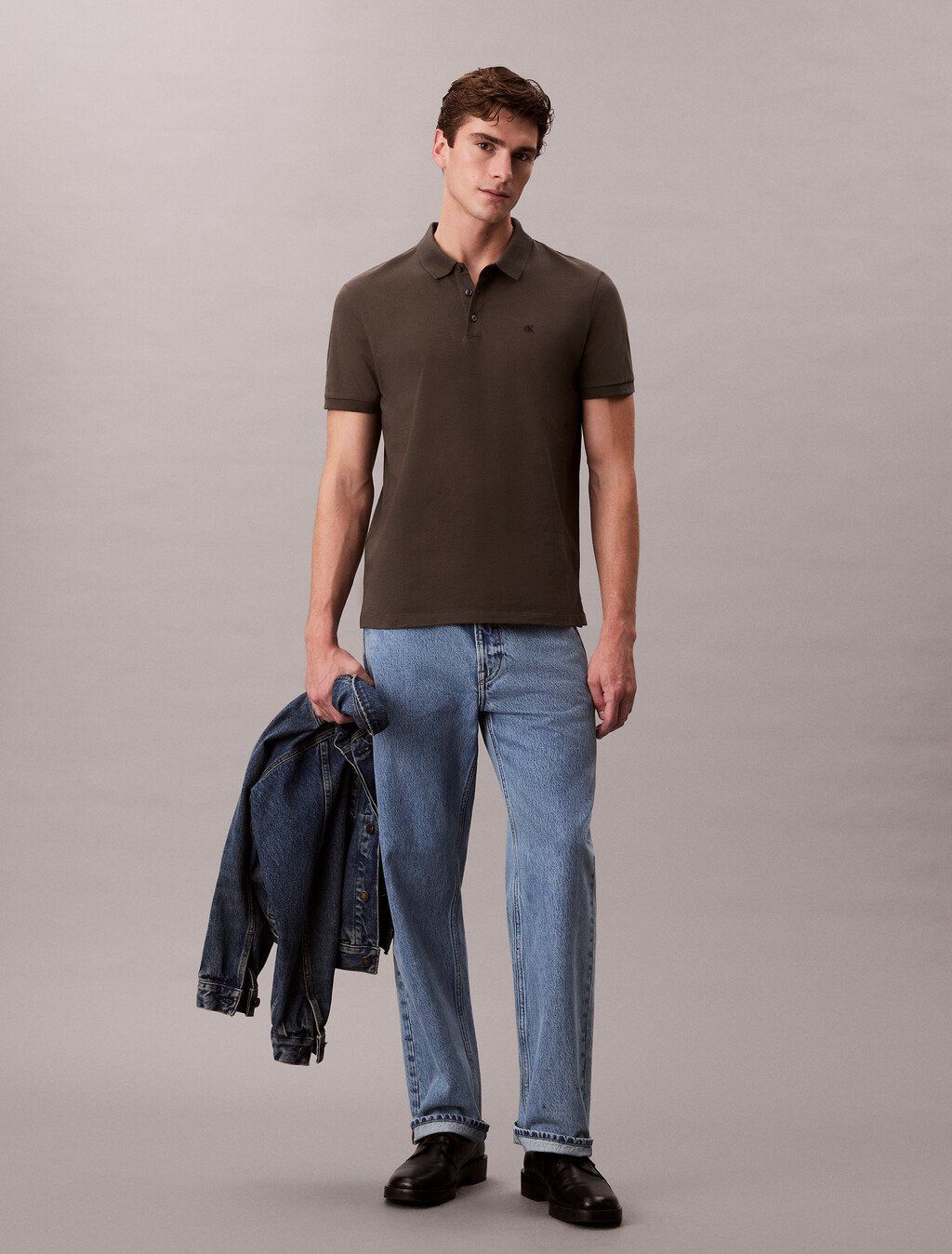 Calvin Klein - Áo polo tay ngắn nam Classic Monogram Polo
