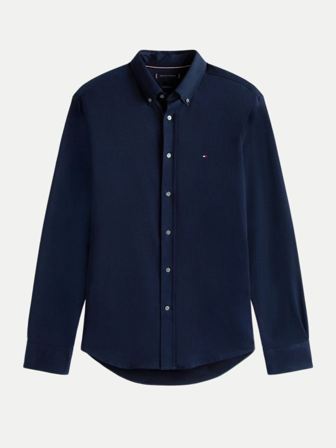 Tommy Hilfiger - Áo sơ mi tay dài nam Performance Knit Solid Shirt