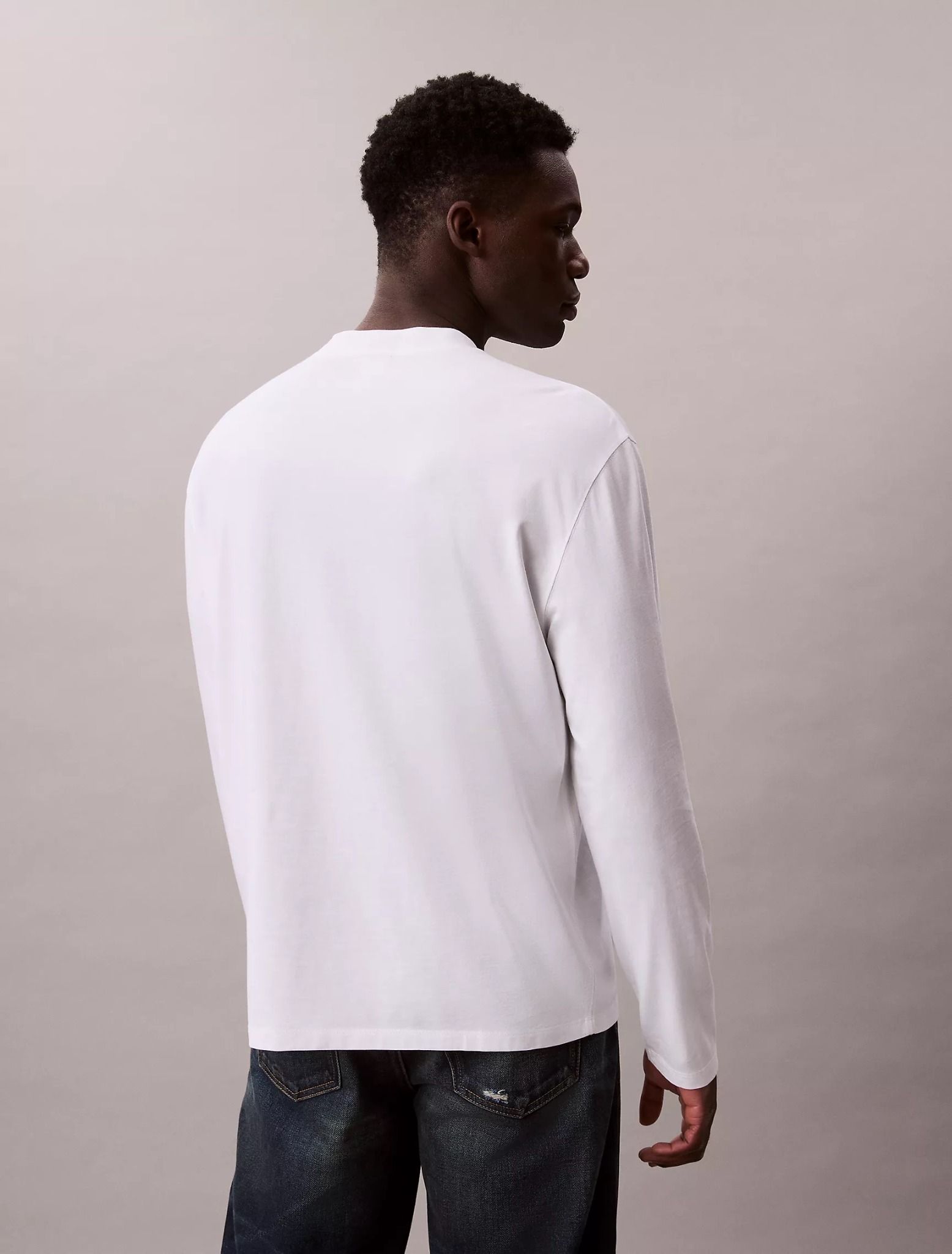 Calvin Klein - Áo tay dài thời trang nam Kate Moss Graphic Relaxed T-Shirt