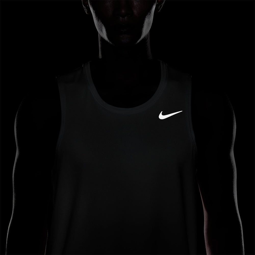 Nike - Áo ba lỗ chạy bộ Nam Men's Nike Dri-Fit Miler Tank - White